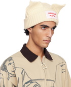 Charles Jeffrey LOVERBOY Off-White Chunky Ears Beanie