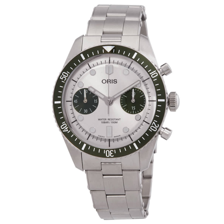 Photo: Oris Divers Sixty-Five Chronograph Automatic Silver Dial Mens Watch 01 771 7791 4051-07 8 20 18