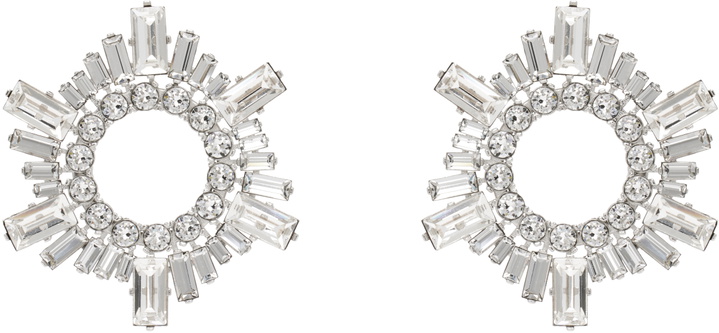 Photo: Amina Muaddi Silver Begum Mini Earrings