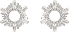 Amina Muaddi Silver Begum Mini Earrings