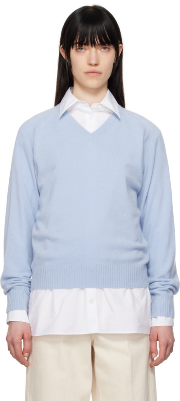 Photo: Carven Blue V-Neck Sweater