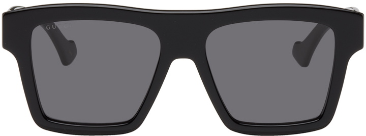 Photo: Gucci Black & Khaki Square Sunglasses