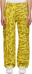 ERL Yellow Printed Cargo Pants