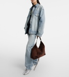 Balenciaga Le City suede shoulder bag