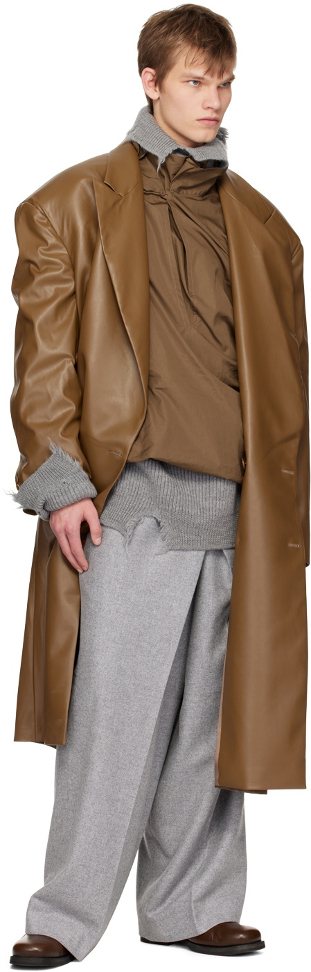 HED MAYNER SWEATER TURTLENECK グレー Hed Mayner Gray Distressed Turtleneck Hed Mayner