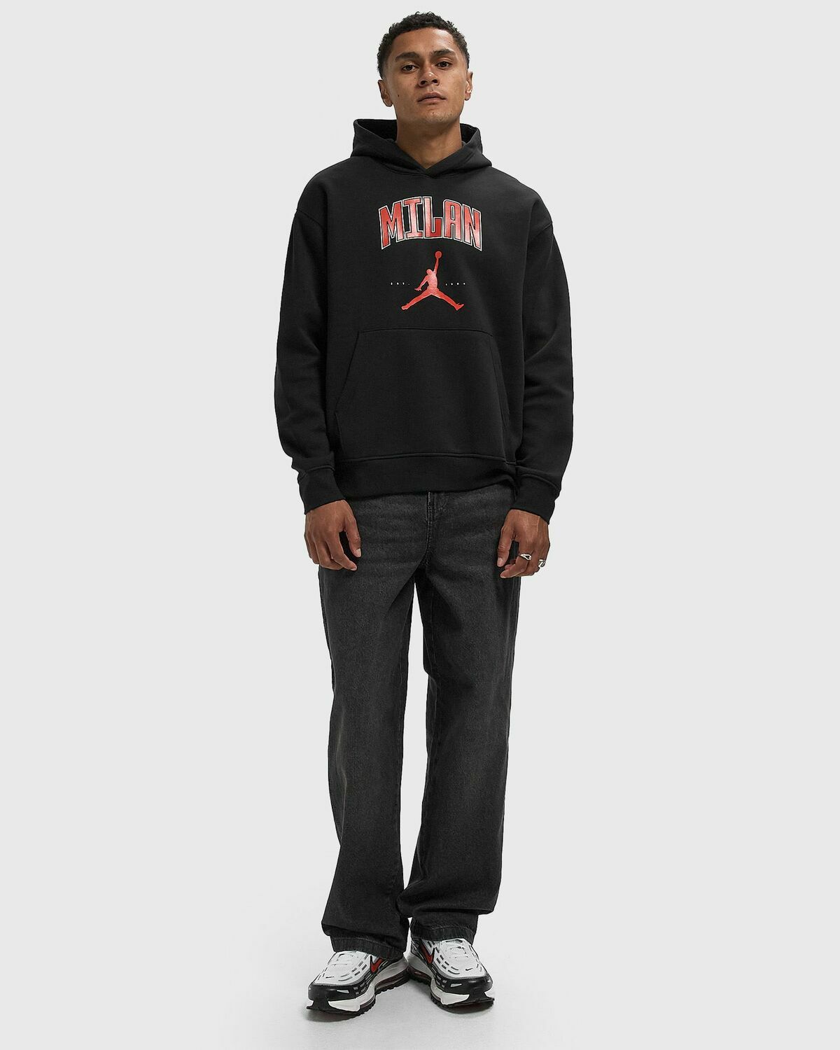 Jordan MILAN CITY HBR FLC PO Black Mens Hoody