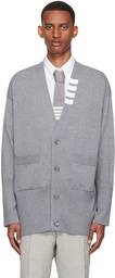 Thom Browne Gray 4-Bar Cardigan