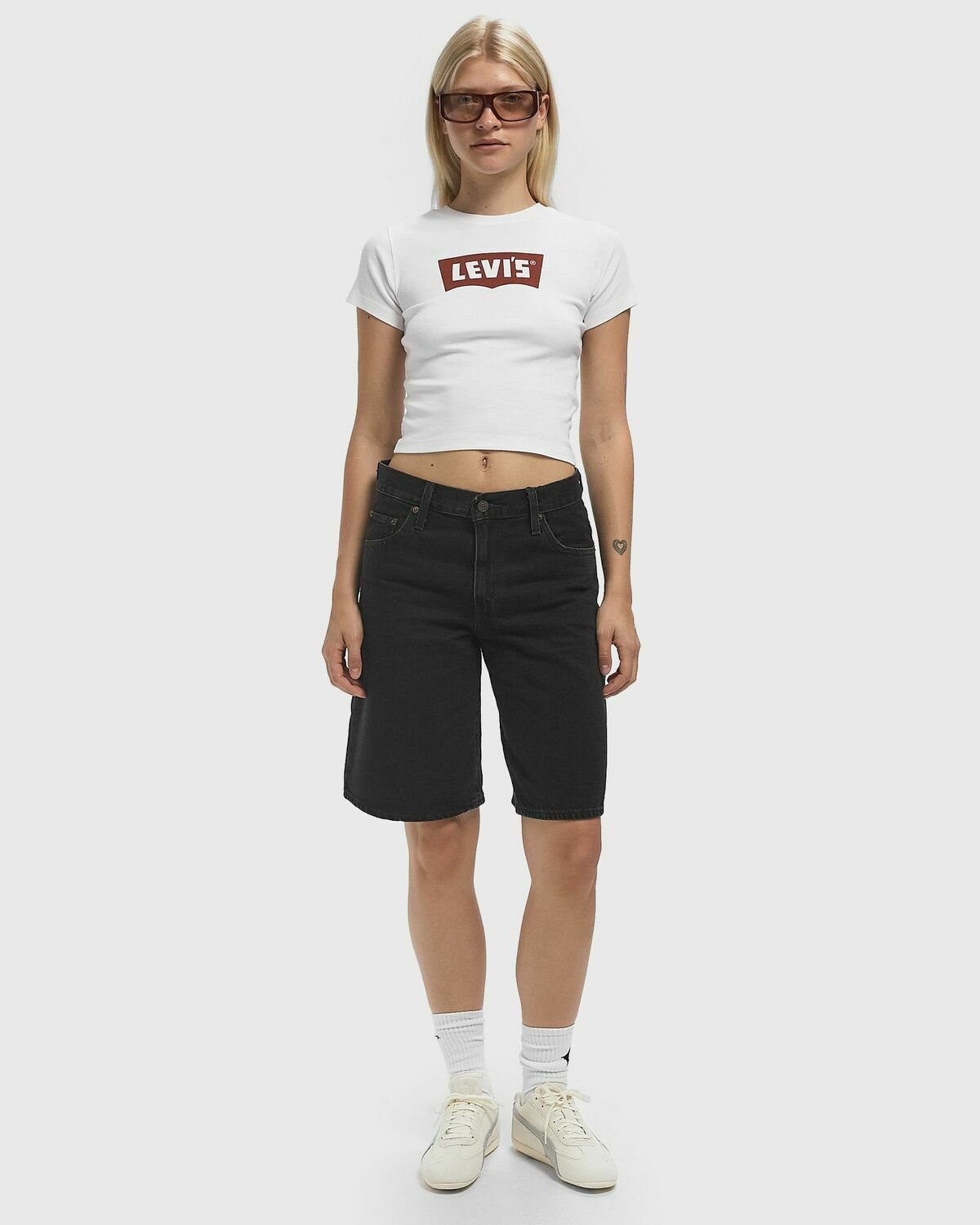 Levis BAGGY DAD JORT Black Womens Casual Short