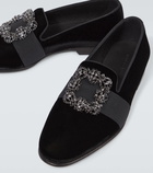 Manolo Blahnik Carlton Jet velvet loafers