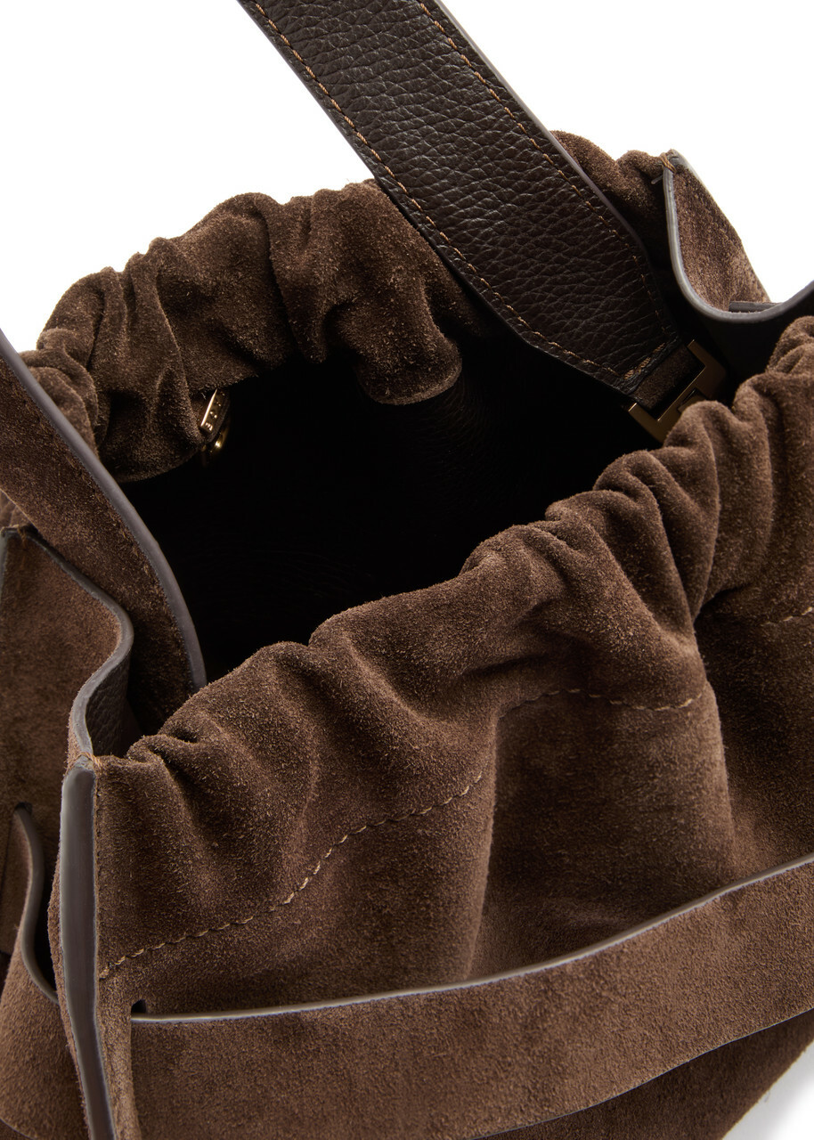 Boyy Scrunchy Satchel 2 Suede top Handle bag - Dark Brown - One Size