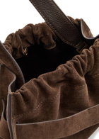 Boyy Scrunchy Satchel 2 Suede top Handle bag - Dark Brown - One Size