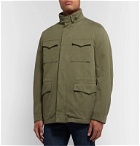 Incotex - Montedoro Cotton-Twill Field Jacket with Detachable Woven Lining - Green