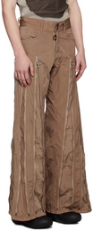 Charlie Constantinou Brown Adjustable Zip Trousers