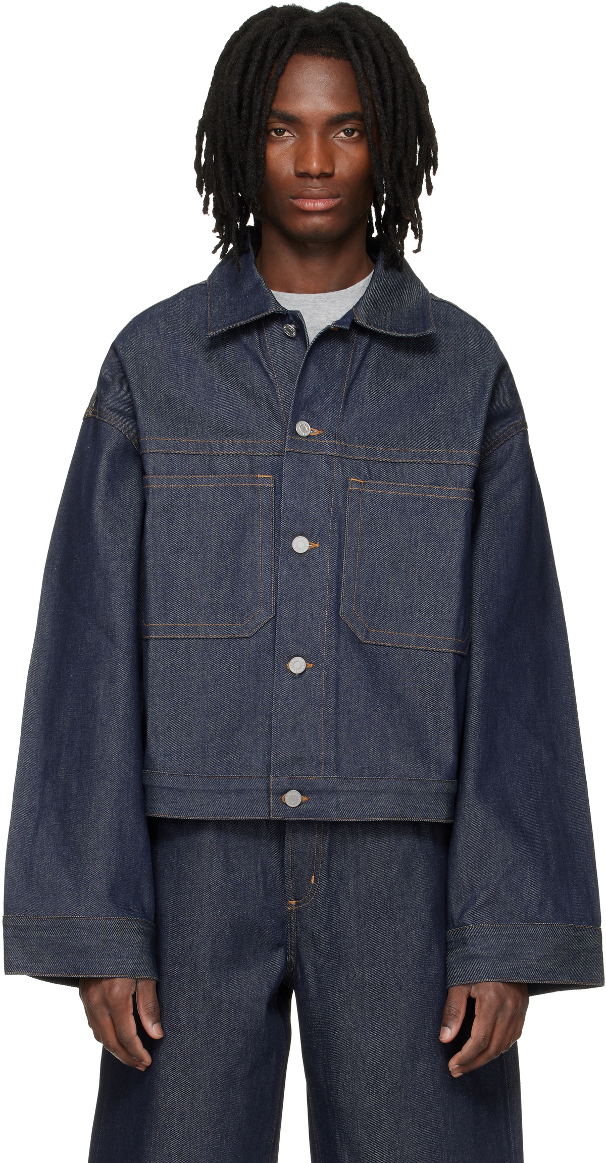 AGOLDE Navy Blaze Denim Jacket