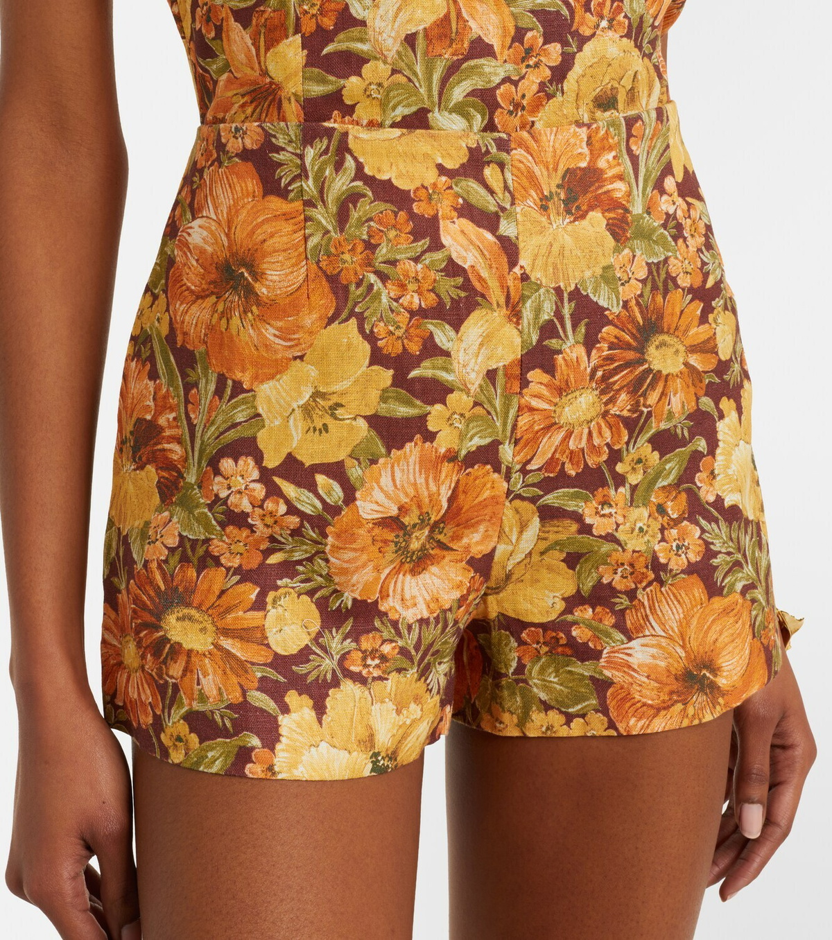 Faithfull Lila floral linen shorts