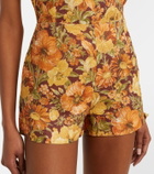 Faithfull Lila floral linen shorts