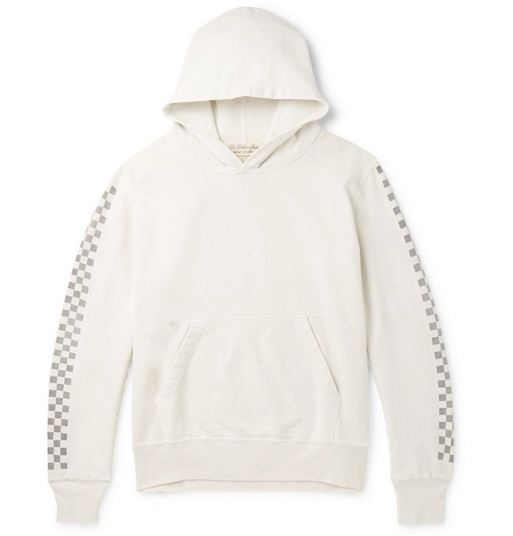 Photo: Remi Relief - Printed Loopback Cotton-Jersey Hoodie - Men - Off-white