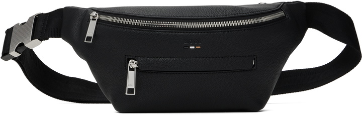 Photo: BOSS Black Pebble-Grained Faux-Leather Belt Bag