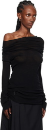 Ann Demeulemeester Black TIzziana Knitted Long Sleeve T-shirt