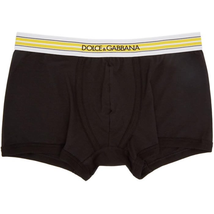 Photo: Dolce and Gabbana Black and Yellow Boxer Briefs