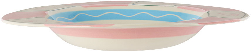 Laetitia Rouget Pink & White 'In The Mood For Love' Dinner Plate