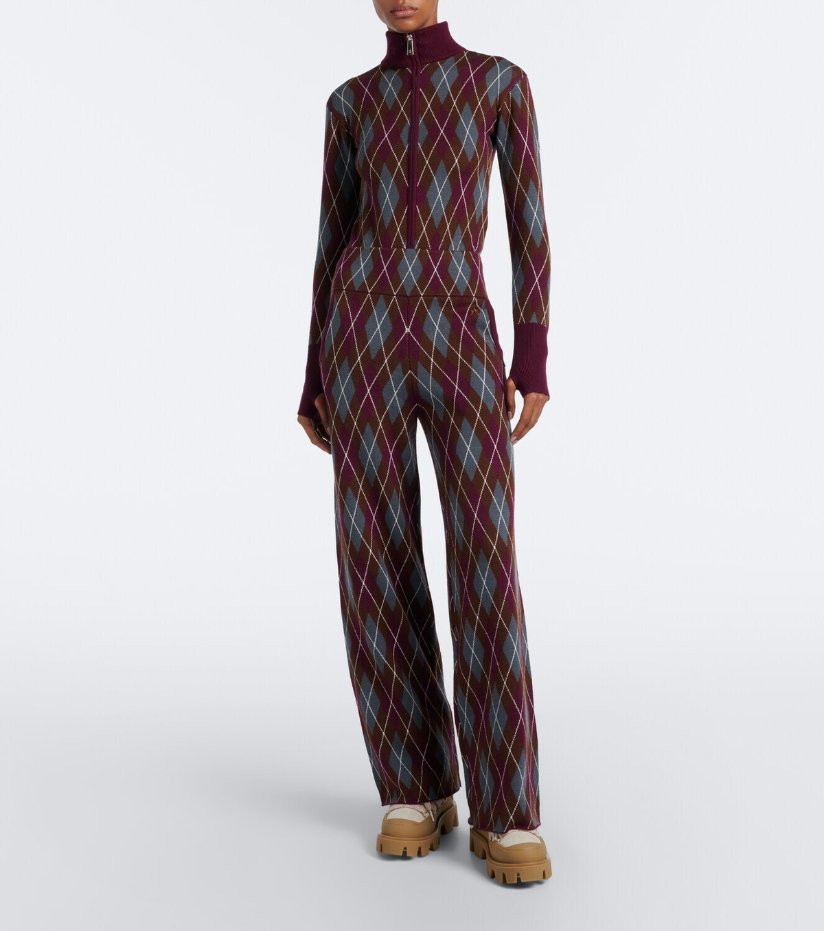Perfect Moment Argyle wool wide-leg pants