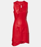 Ferragamo Asymmetric leather minidress