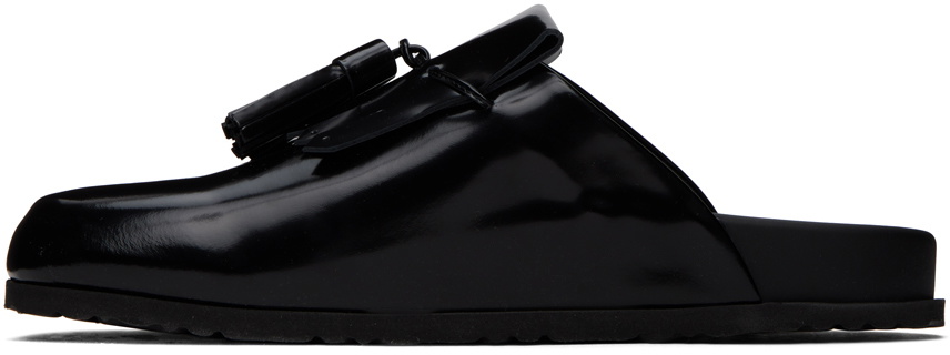 MSGM Black Tassel Slippers