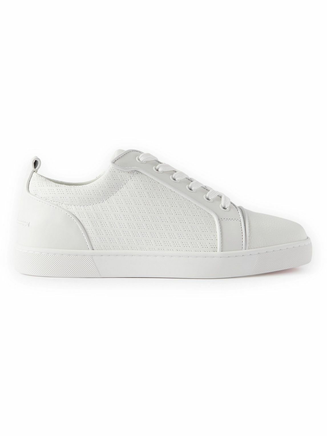 Christian Louboutin - Louis Junior Orlato Perforated Leather Sneakers ...