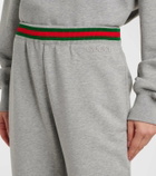 Gucci Web Stripe cotton jersey sweatpants