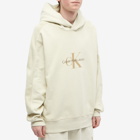 Calvin Klein Men's Monologo Mineral Dye Hoody in Classic Beige