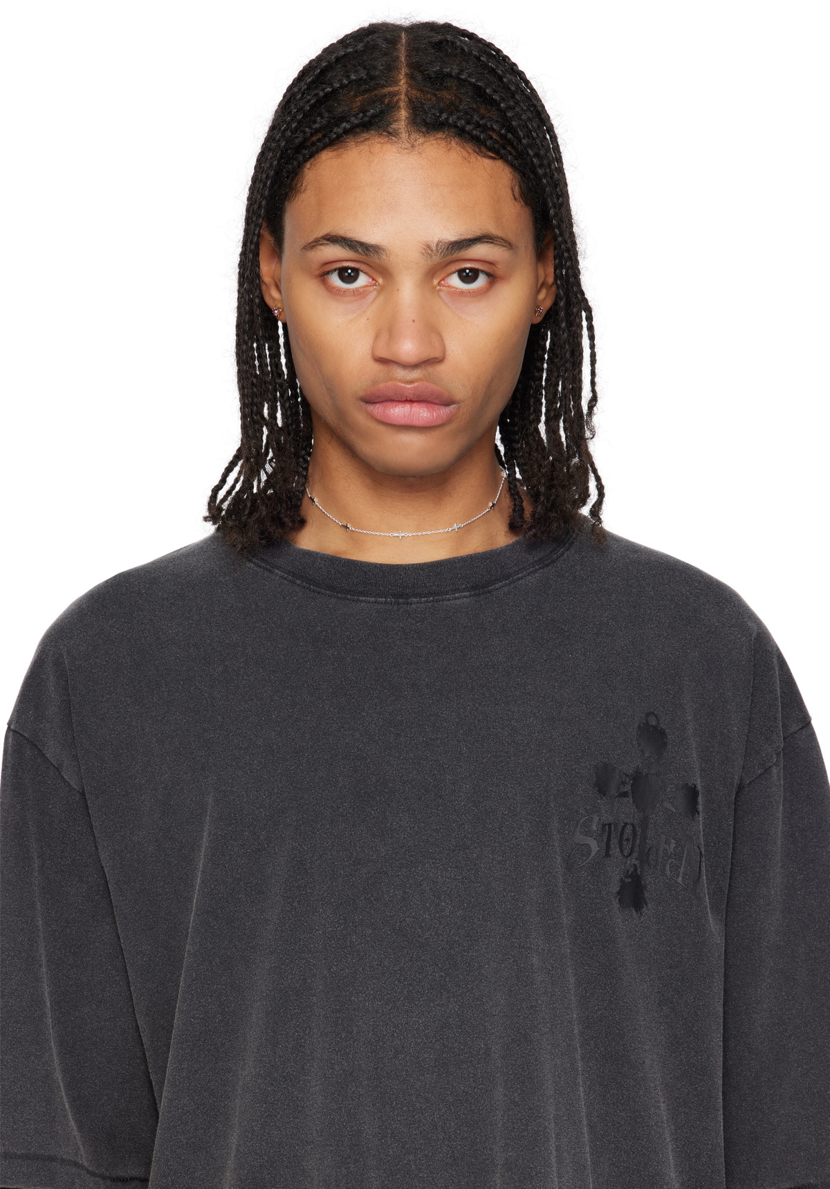 Stolen Girlfriends Club Gold Punk Rose Stud Earrings