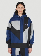 Champion x Anrealage - Contrast Panel Hooded Sweatshirt in Dark Blue