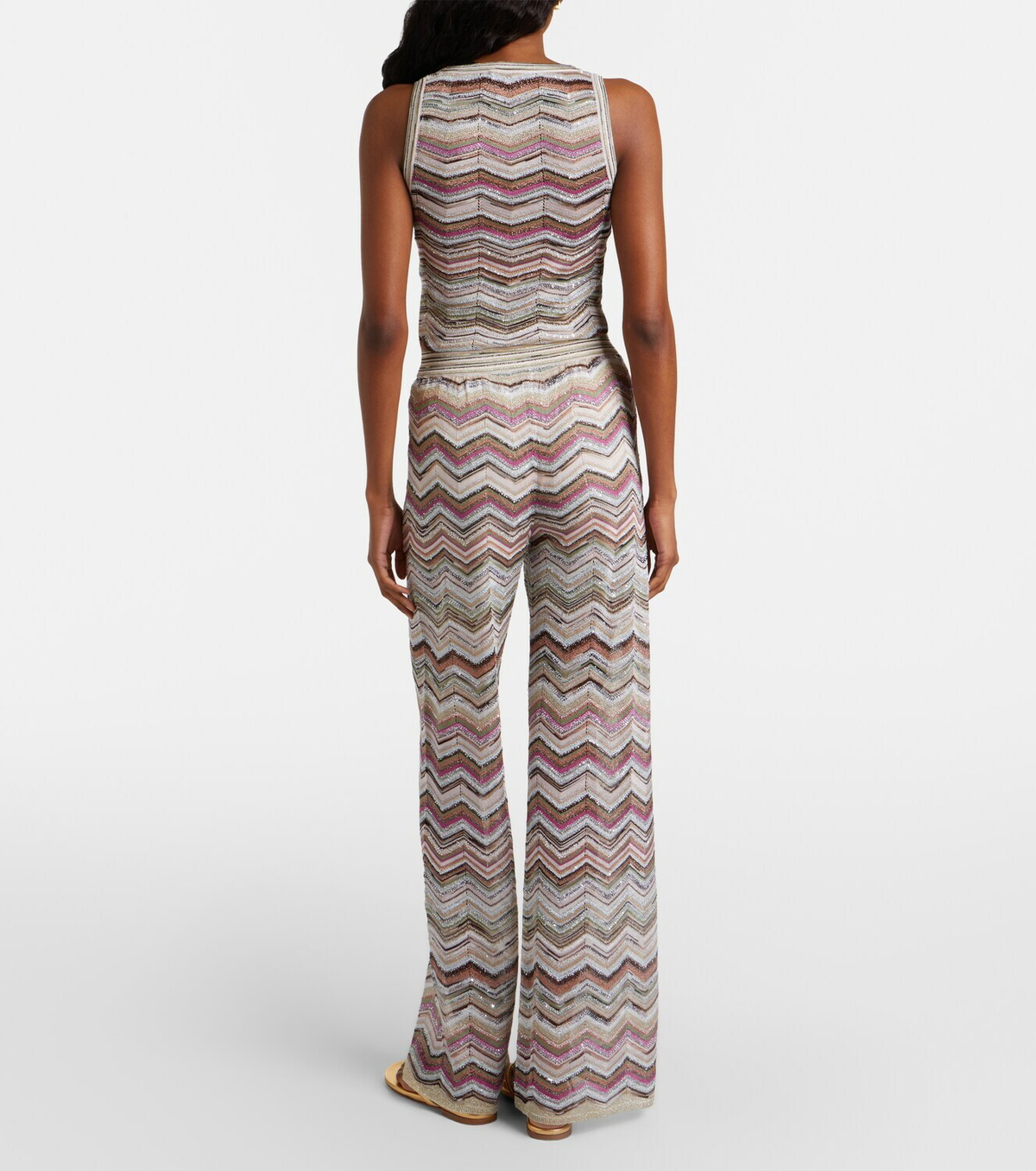 Missoni Zigzag lamé wide-leg pants