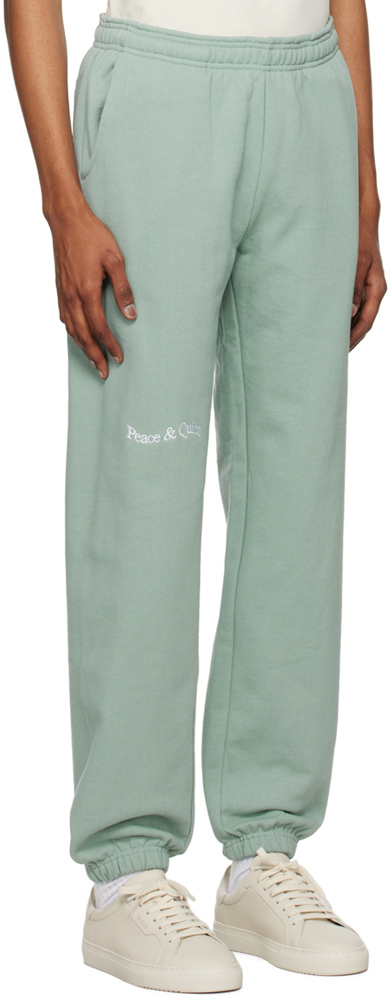 Museum of Peace & Quiet Green Wordmark Sweatpants Museum of Peace and Quiet