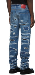 424 Blue Destroyed Jeans