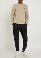 Fred Perry Logo-embroidered Cotton Sweatshirt Ecru