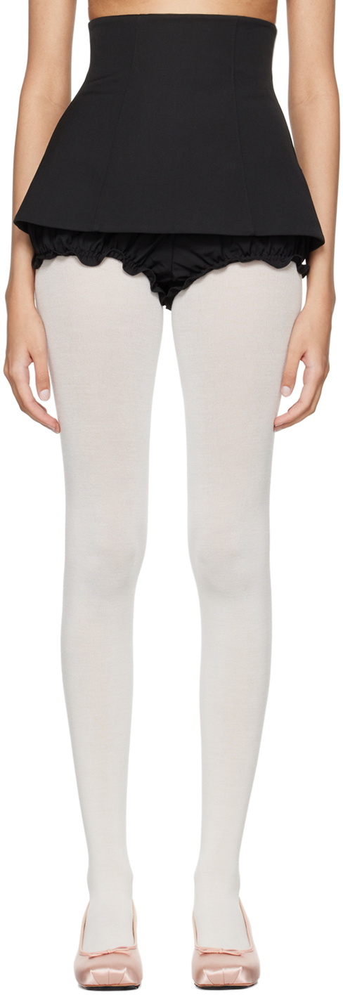 SHUSHU/TONG SSENSE Exclusive Black Mini Culotte Shorts