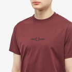 Fred Perry Authentic Men's Embroidered T-Shirt in Oxblood