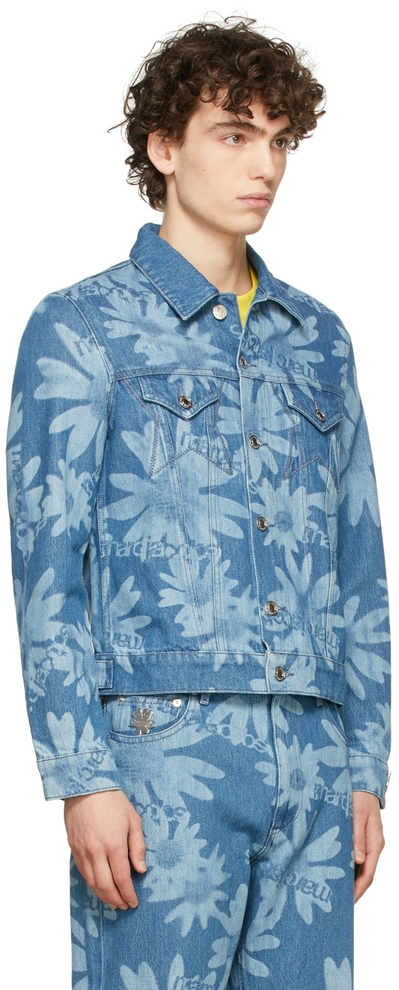 Marc Jacobs Heaven Blue Denim Laser Floral Jacket