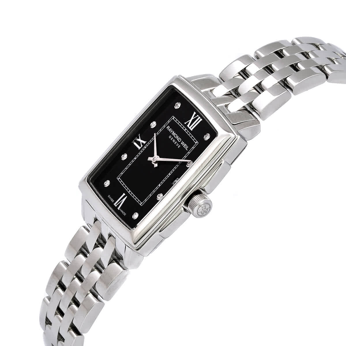 Raymond Weil Toccata Quartz Diamond Black Dial Ladies Watch 5925-ST-00295