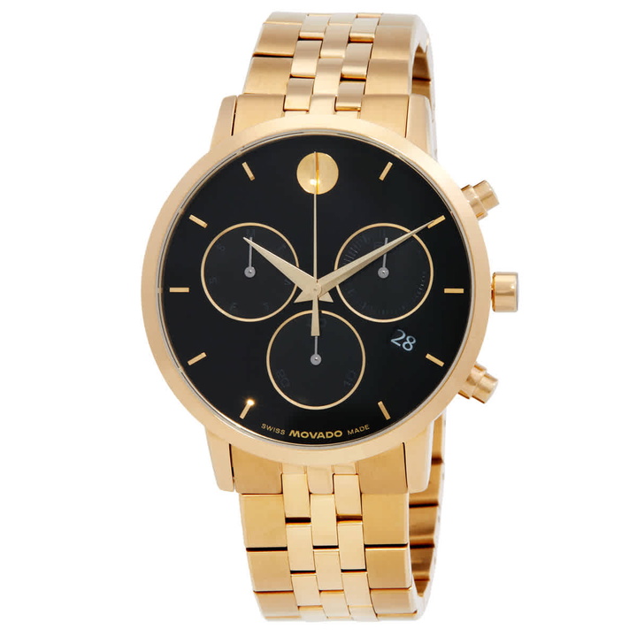 Photo: Movado Museum Classic Quartz Black Dial Mens Watch 0607810