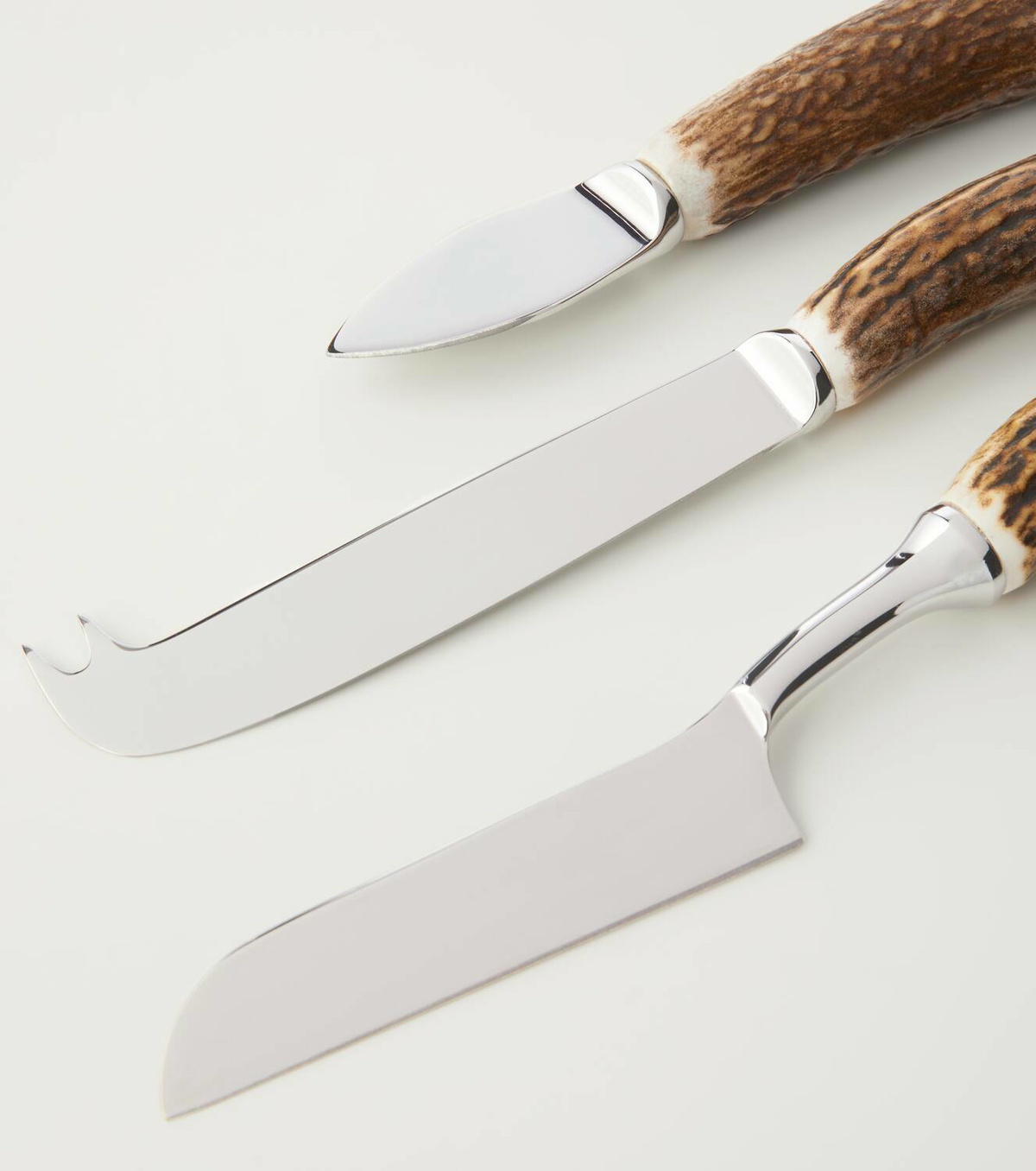 Lorenzi Milano Stag antler cheese knife set