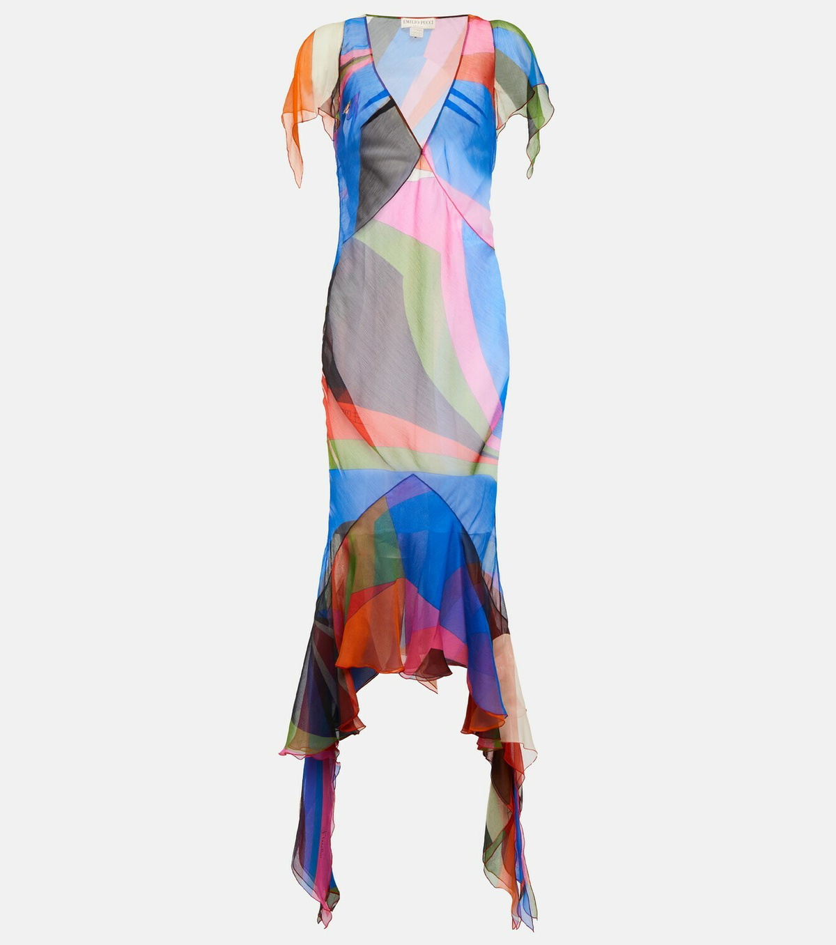 Pucci - Printed silk midi dress Emilio Pucci