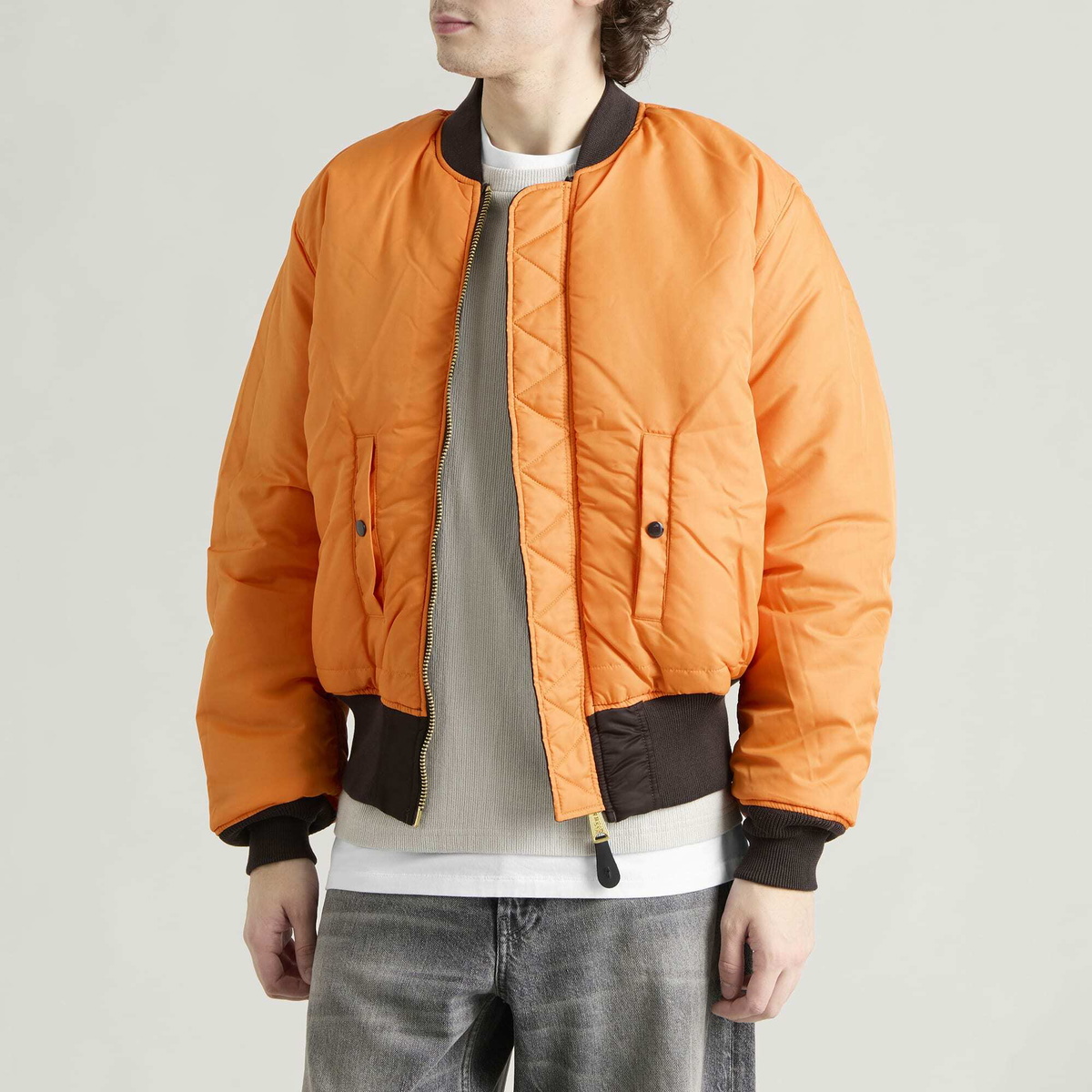 Alpha Industries Men's MA-1 Heritage Bomber Jacket in Hunter Brown