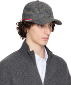 Thom Browne Gray Prince of Wales Hunting Tweed Baseball Cap
