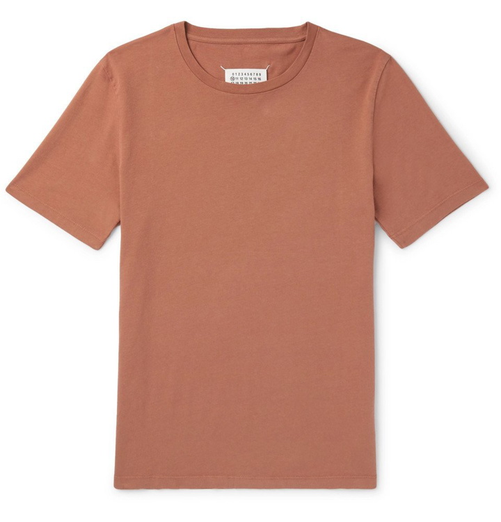 Photo: Maison Margiela - Slim-Fit Garment-Dyed Cotton-Jersey T-Shirt - Men - Tan