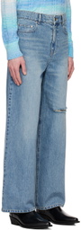 System Blue Distressed Jeans