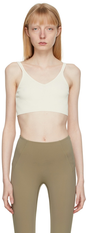 Photo: VAARA Off-White Technical Knit Crop Bra