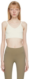 VAARA Off-White Technical Knit Crop Bra